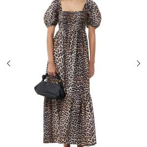 NWT GANNI Silk Smock Maxi Dress